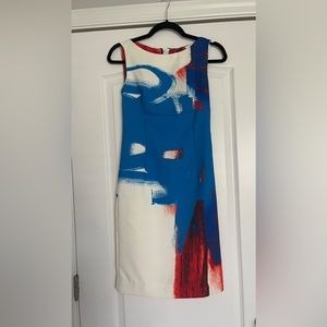 Milly abstract tank top career dress